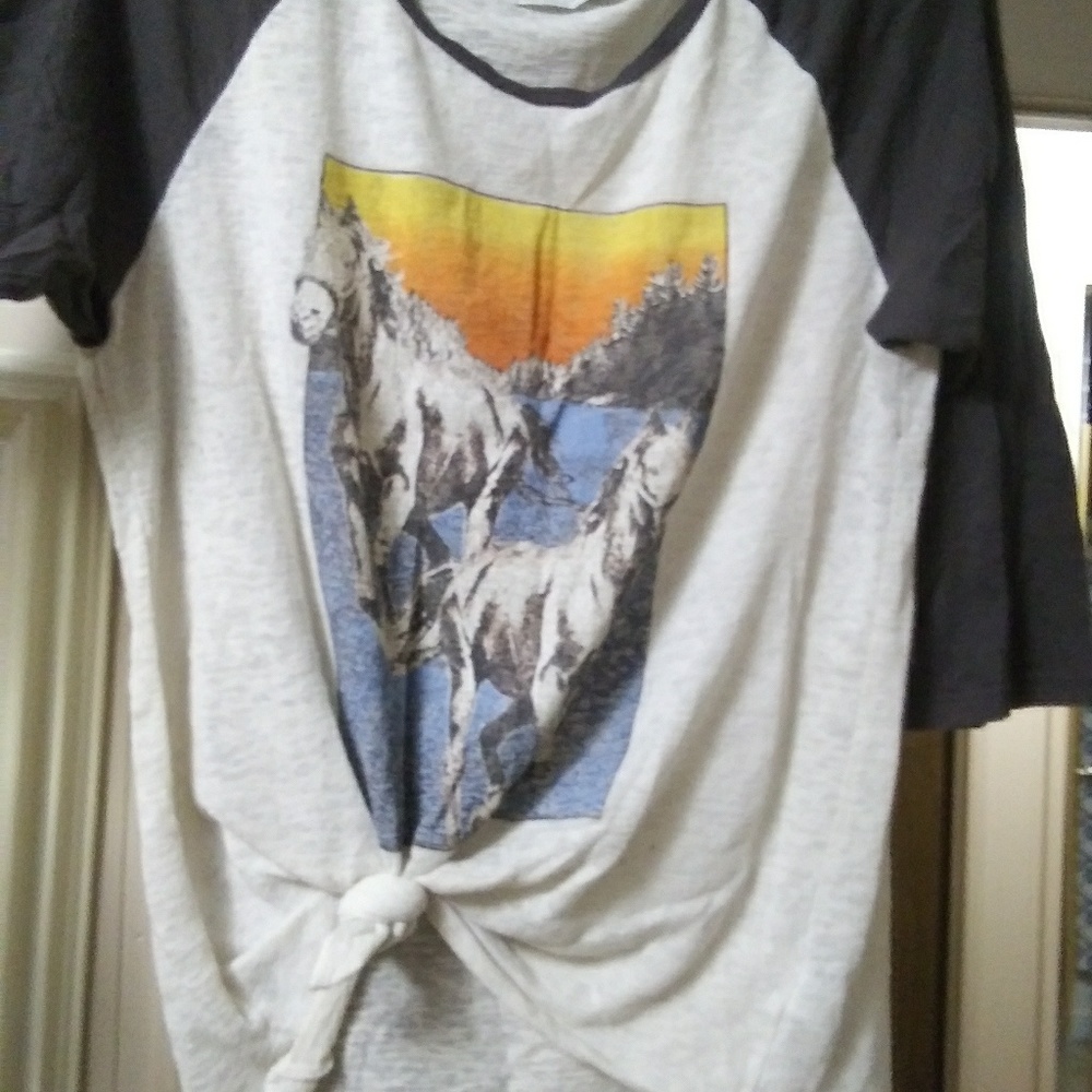 Western baseball tee